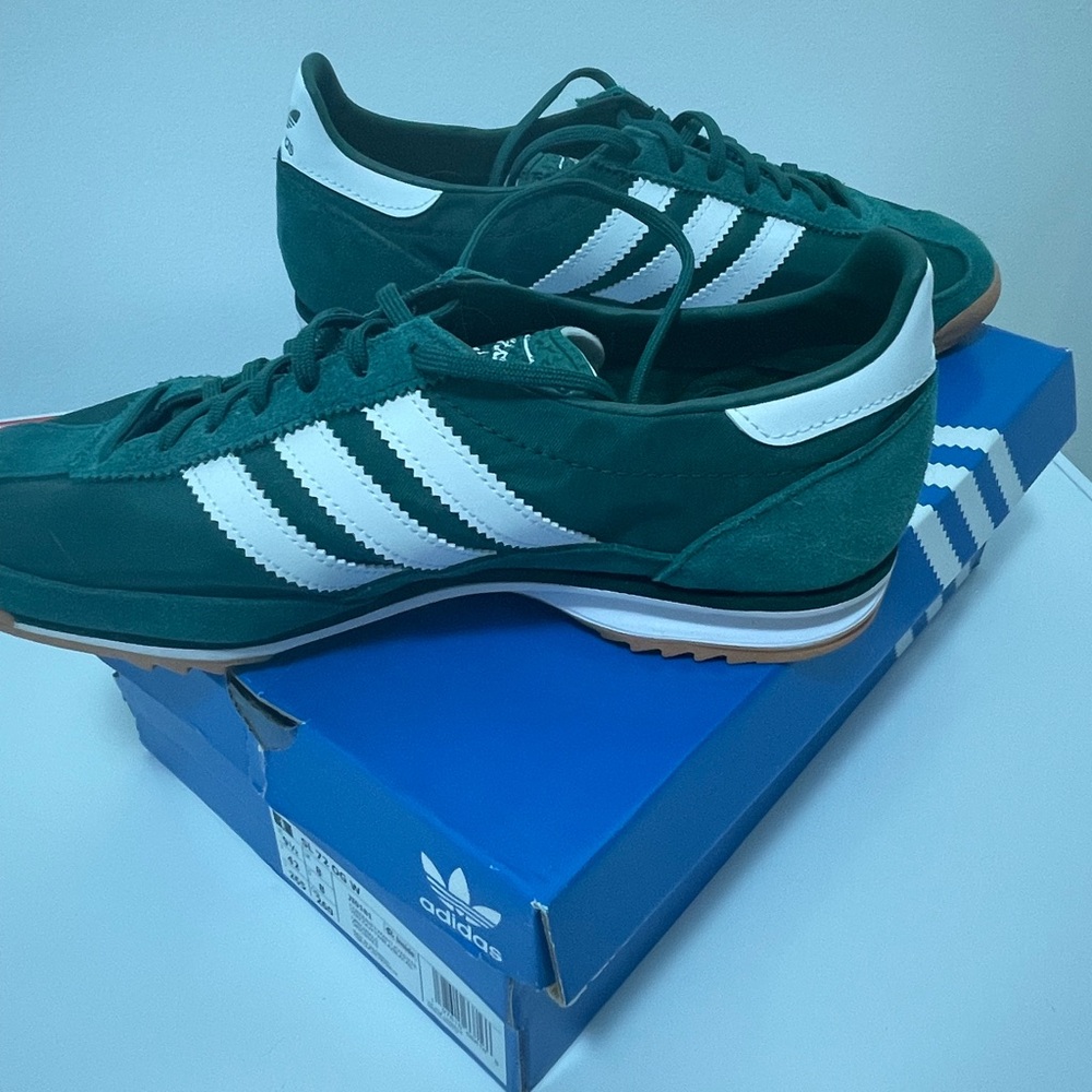 Adidas Originals Green and White Women's Sneakers